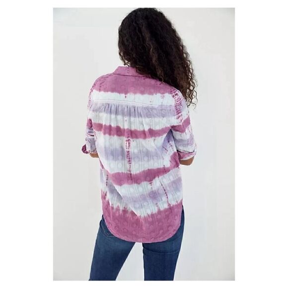 Pilcro Janesse Tie-Dye Buttondown Anthropologie - Picture 2 of 15